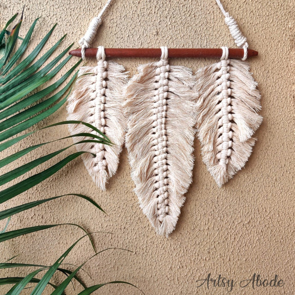 Leaf Set Macrame Hanging